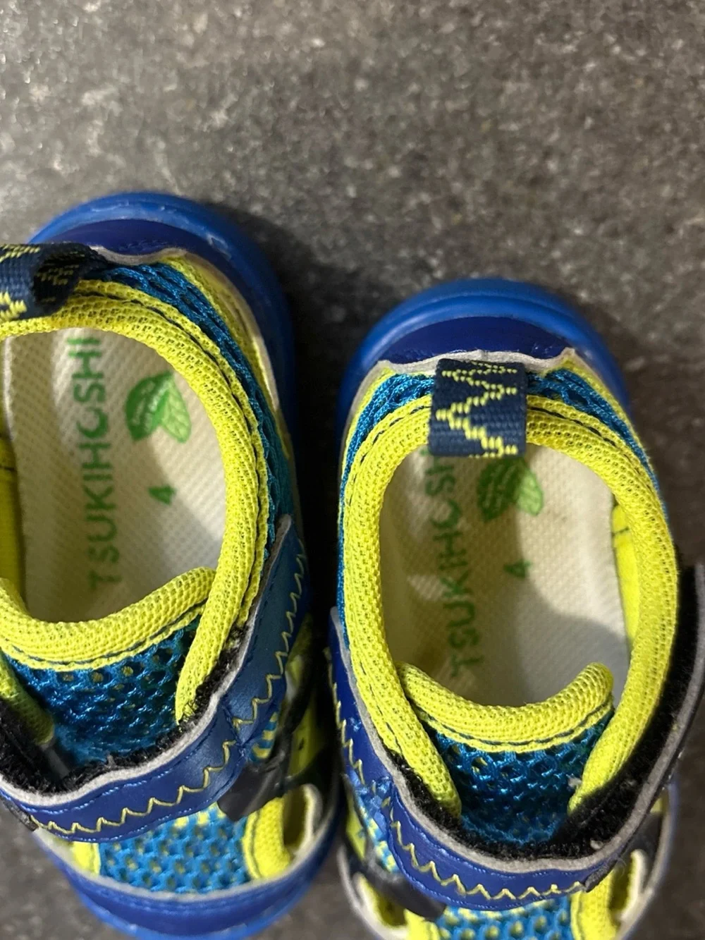 Tsukihoshi Toddler Blue and Yellow Mesh Sneakers
